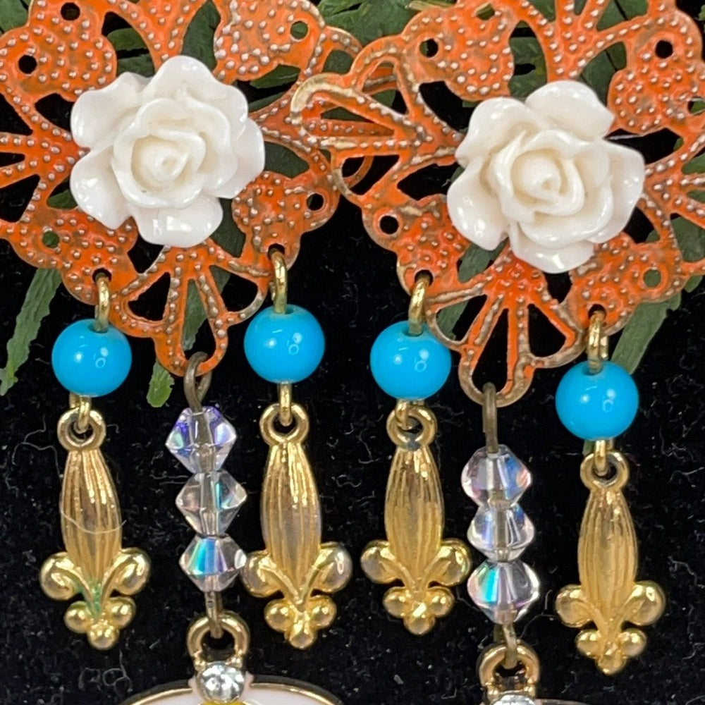 Adorned Crown assemblage buzzing bee earrings
