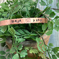 Adorned Crown Artisan stamp texture copper cuff bracelet 1 size MAMA BEAR