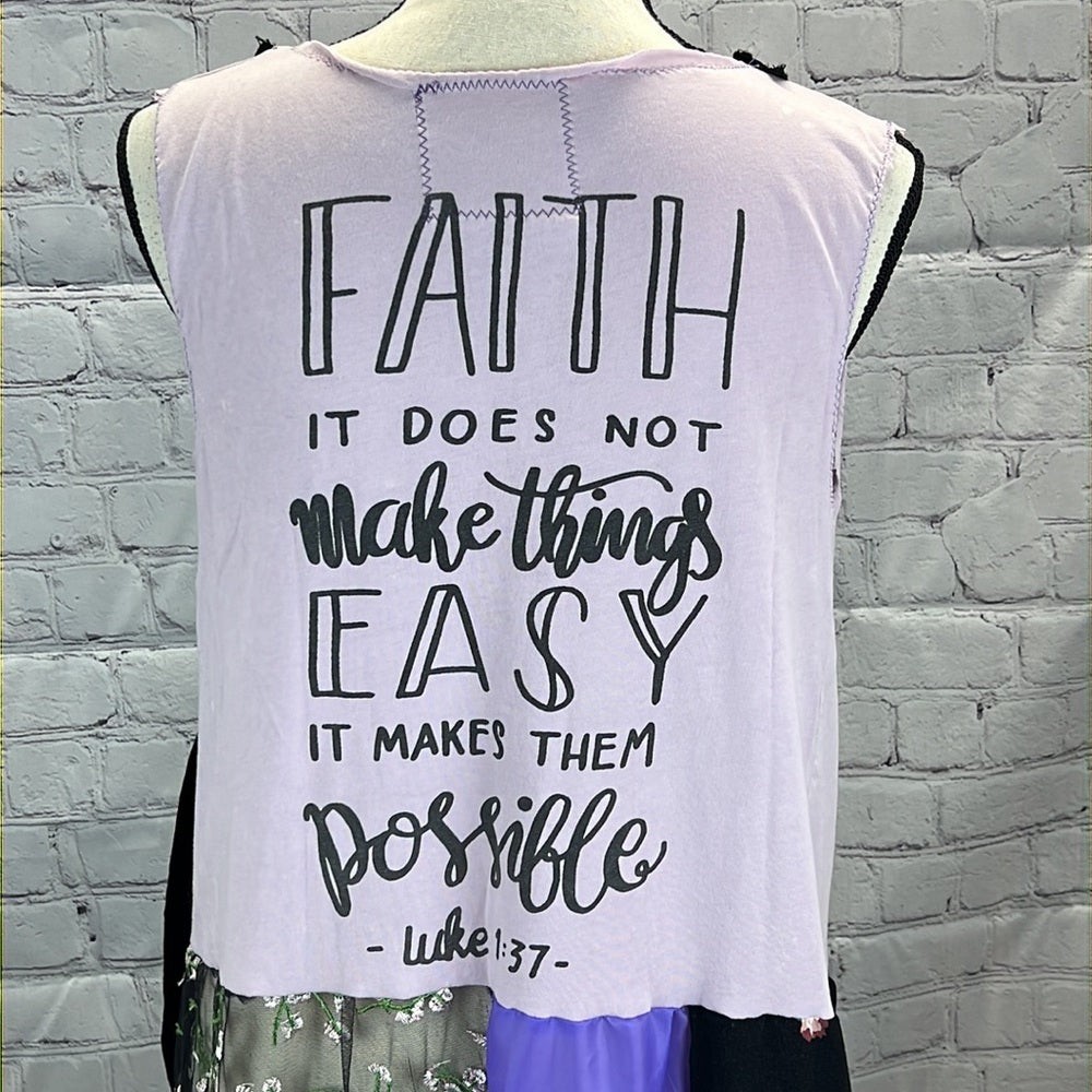 Adorned Crown Artisan Textile open kimono duster faith makes things possible