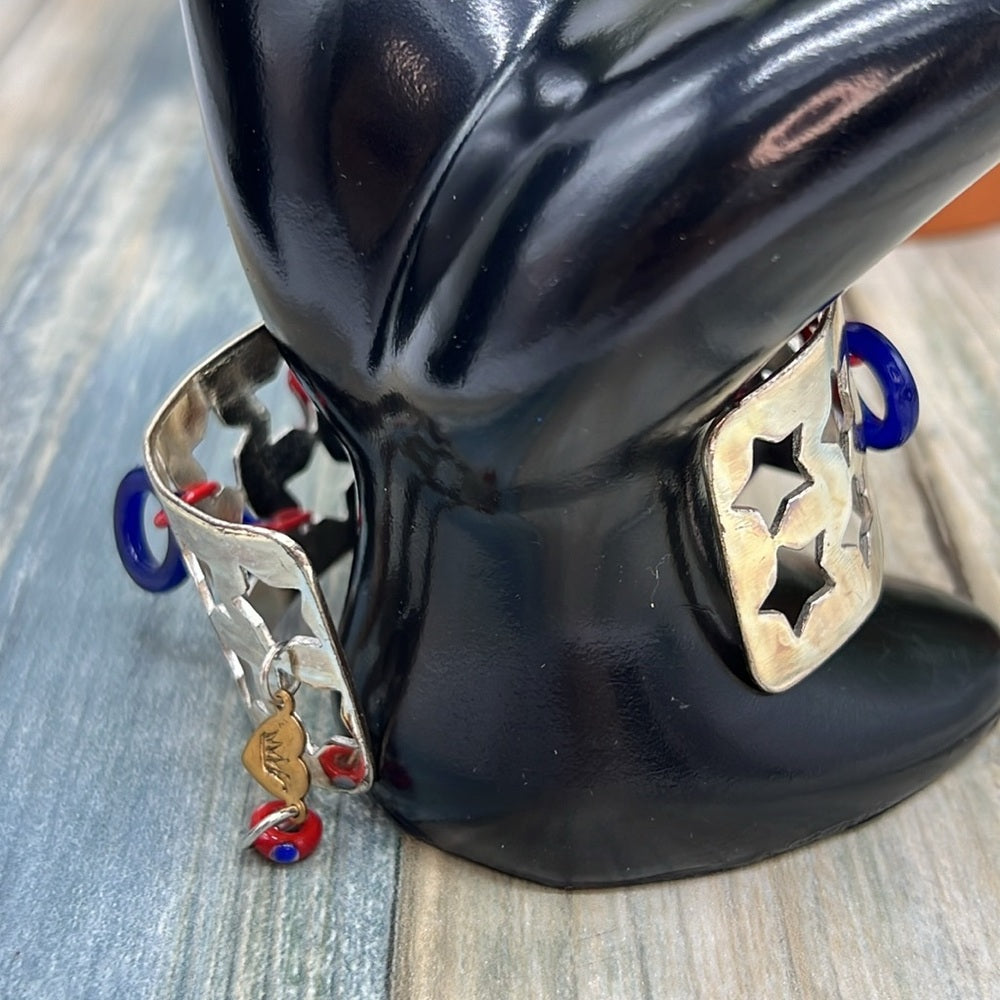 Adorned Crown Jewelry july 4th Independence Day fireworks show cuff bracelet
