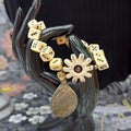 Adorned Crown Jewelry assemblage stretch beaded bone dice bracelet