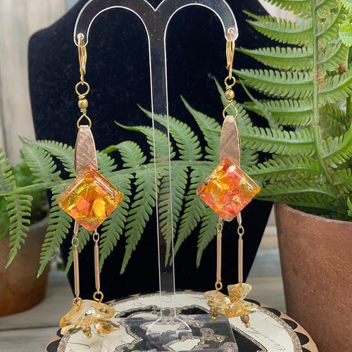 Adorned Crown artisan assemblage dad’s treasures earrings