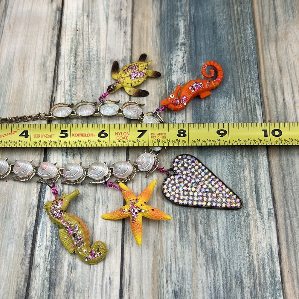 Adorned Crown Artisan Assemblage aquarium collection sea creatures necklace