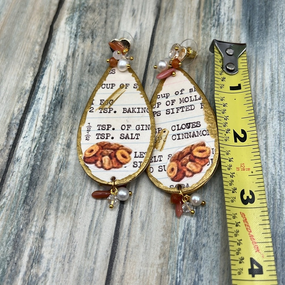 Adorned Crown Jewelry assemblage lightweight love baking sweets earrings