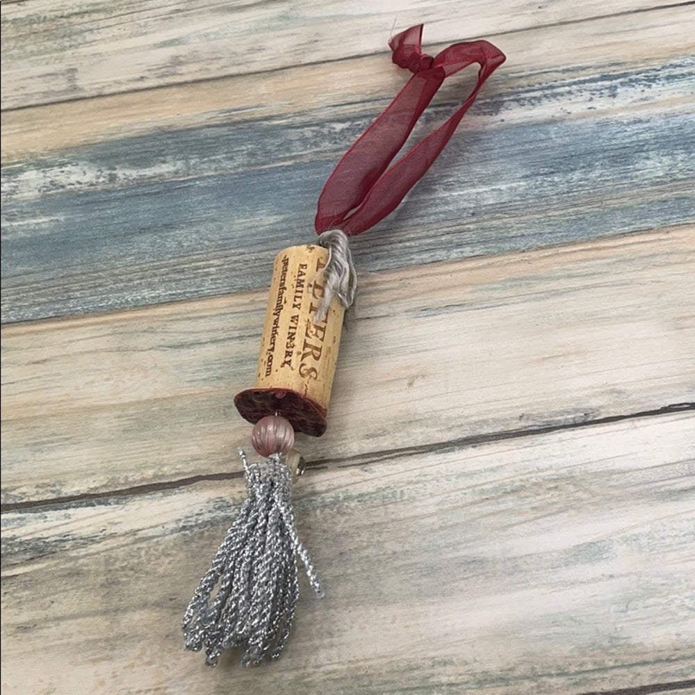 Adorned Crown assemblage wine cork ornament