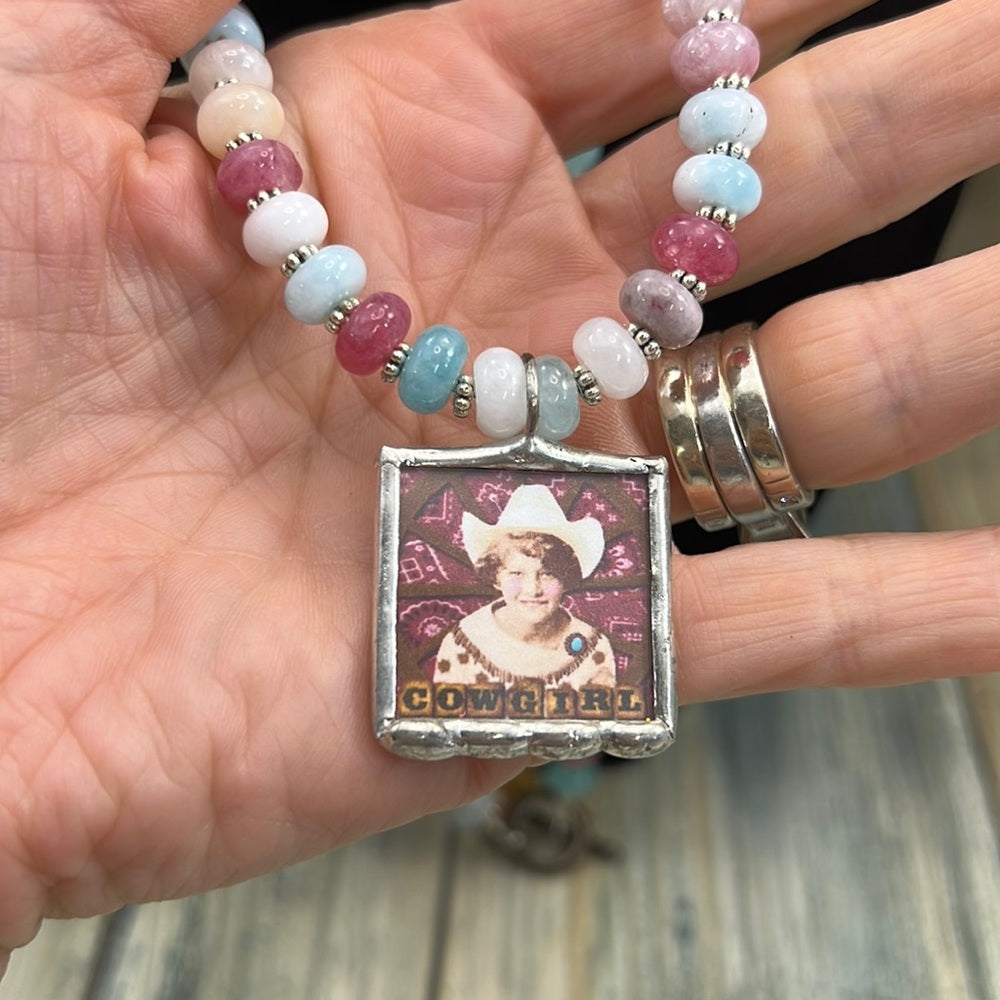 Adorned Crown cowgirl collection theres a cowgirl in all of us jade necklace