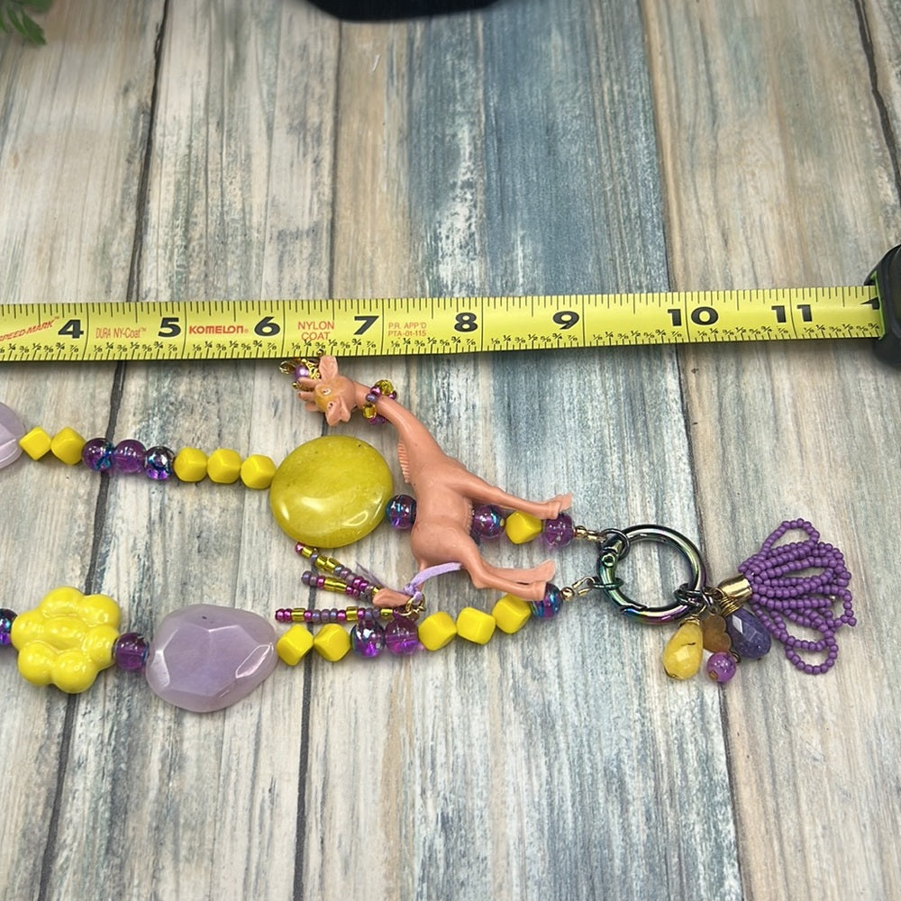 Adorned Crown Artisan Assemblage child’s play giraffe amethyst necklace