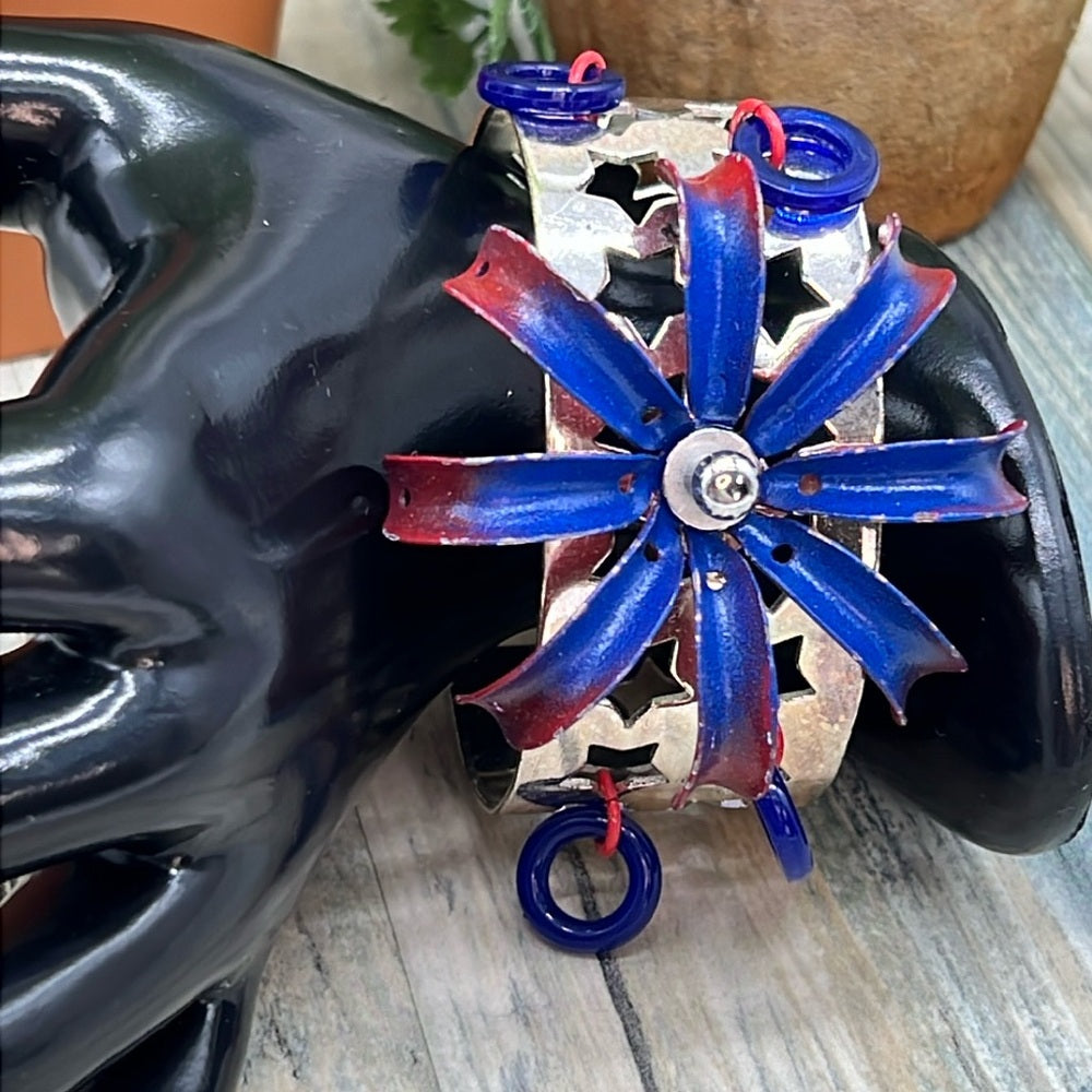 Adorned Crown Jewelry july 4th Independence Day fireworks show cuff bracelet