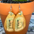 Adorned Crown Jewelry assemblage Victorian Christmas green snowman earrings