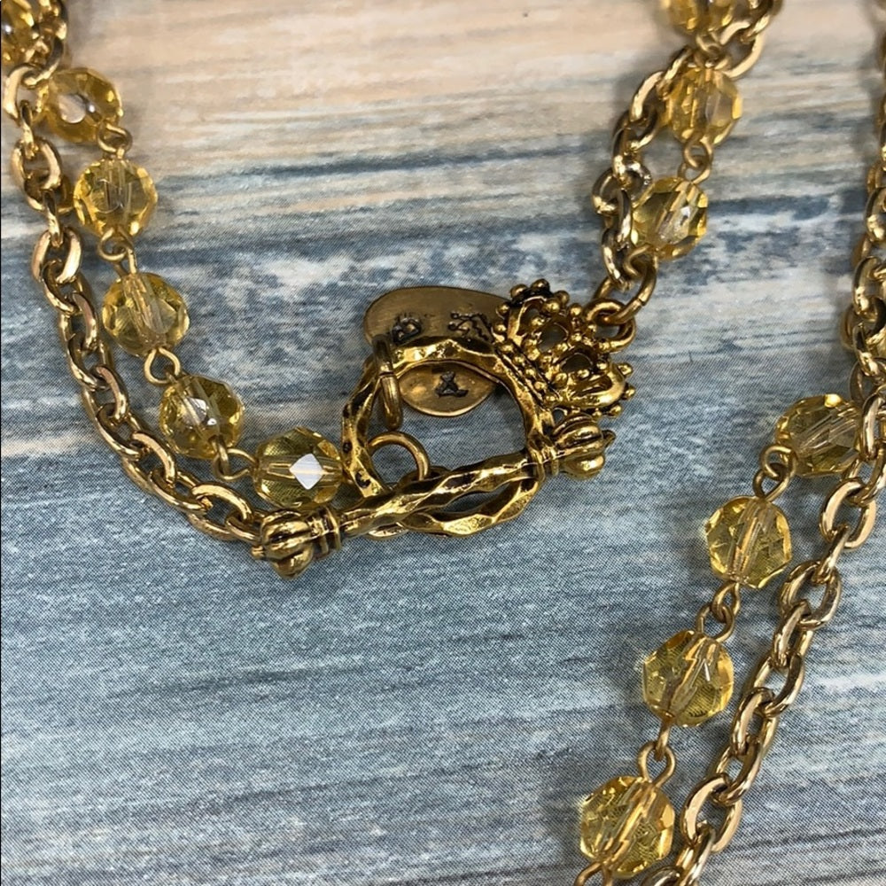 Adorned Crown artisan assemblage dreaming cameo rhinestone bling necklace