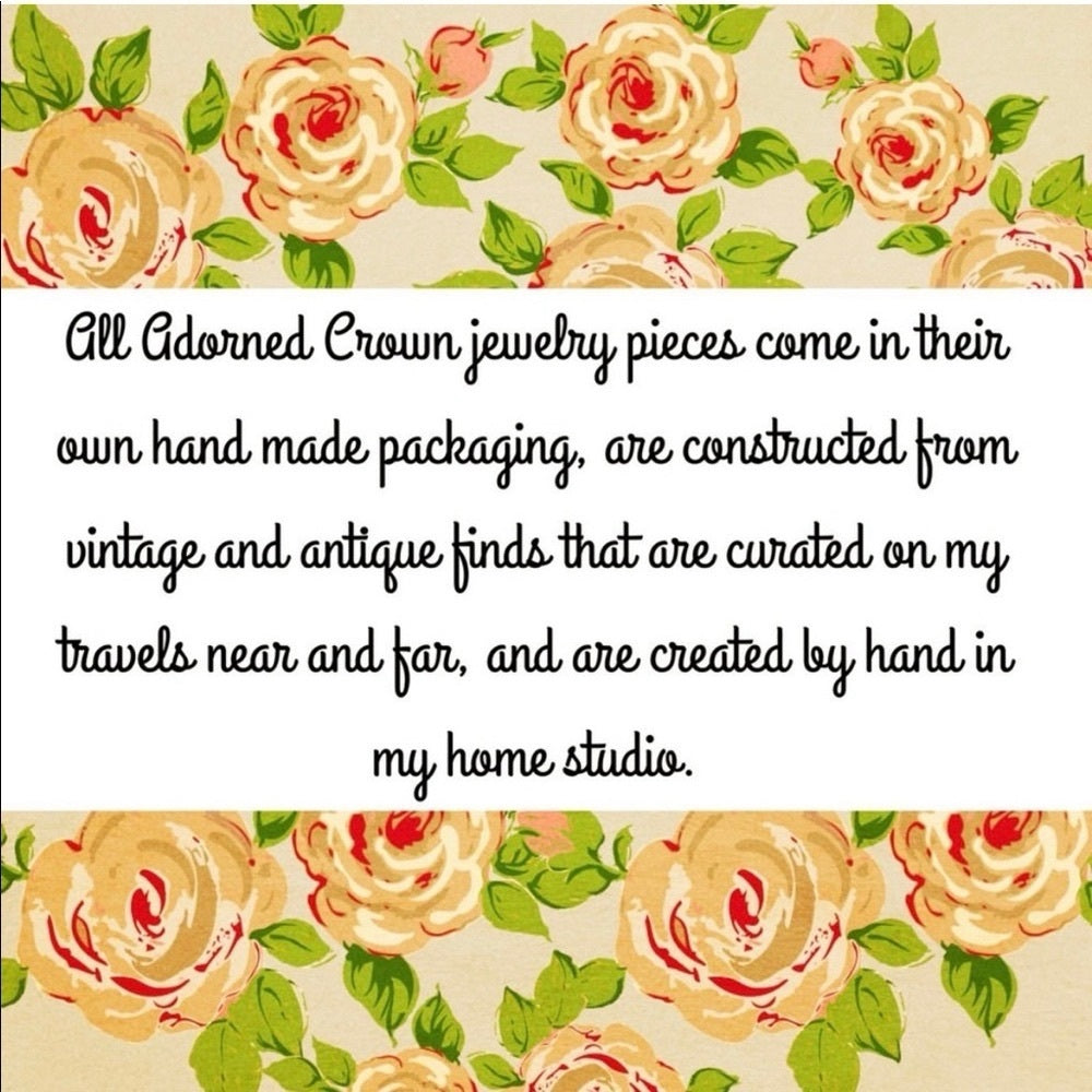 Adorned Crown Jewelry assemblage filigree ephemera female rhinestone necklace