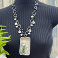 Adorned Crown Jewelry assemblage she loves Christmas shadow box necklace
