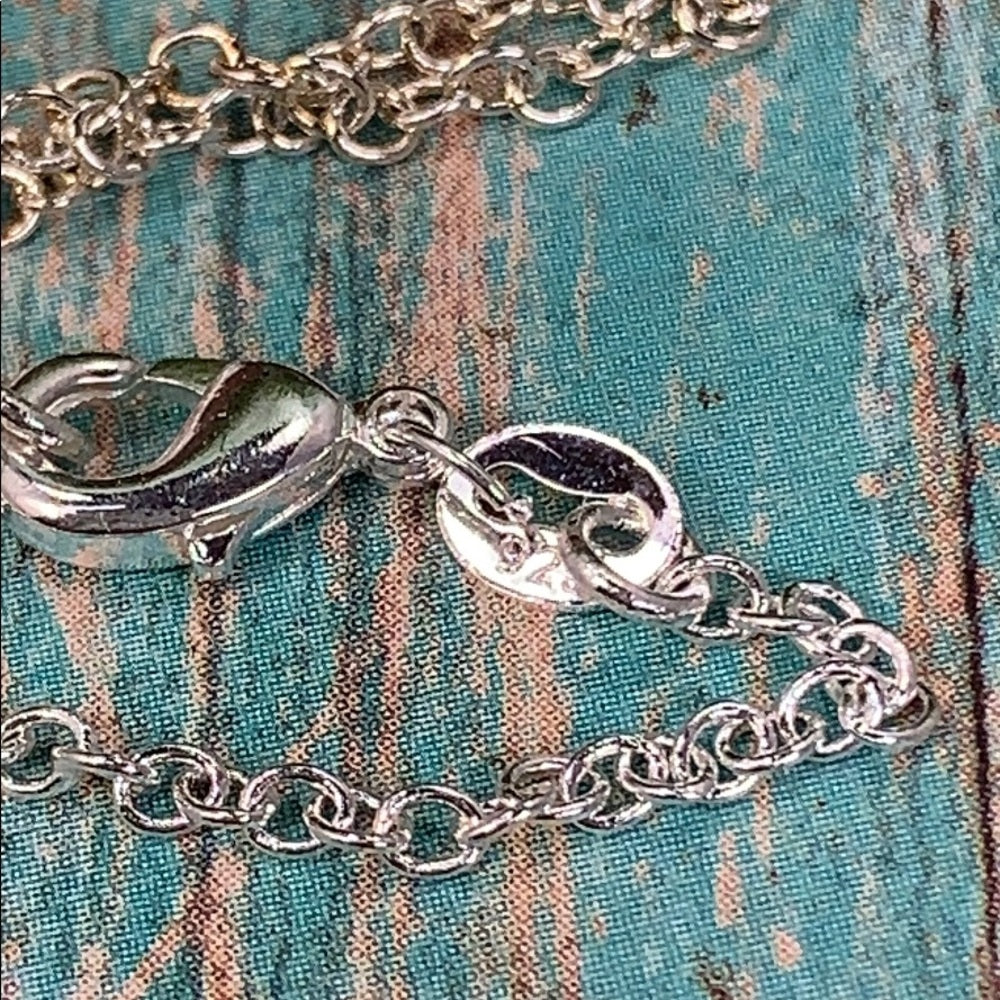 Adorned Crown pearl sterling silver heart set (1) necklace and earrings