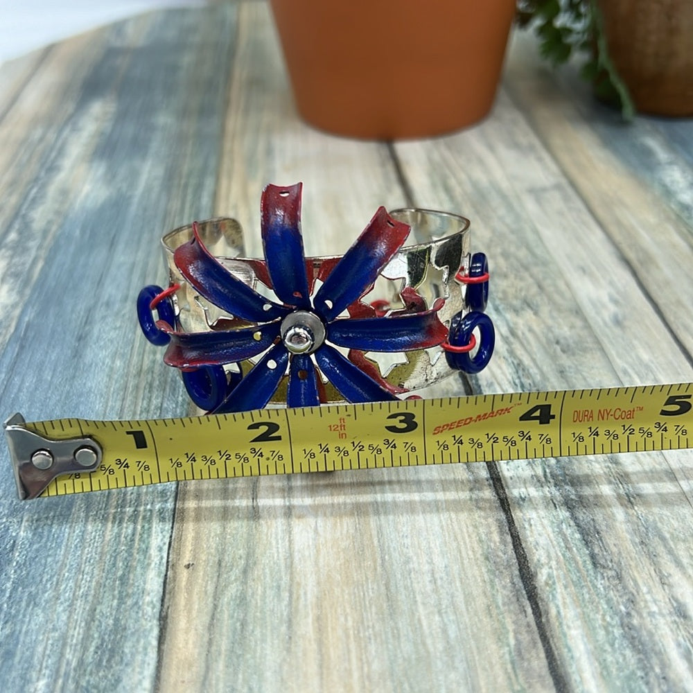 Adorned Crown Jewelry july 4th Independence Day fireworks show cuff bracelet