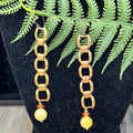 Adorned Crown Artisan Assemblage watch chain jade carnelian earrings