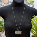 Adorned Crown Jewelry assemblage Christmas merry domino necklace