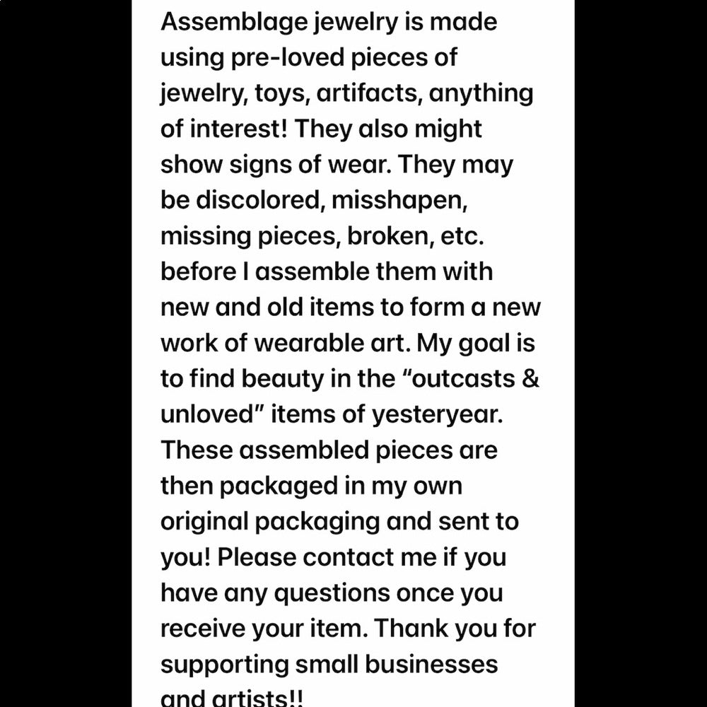 Adorned Crown artisan assemblage dad’s treasures earrings
