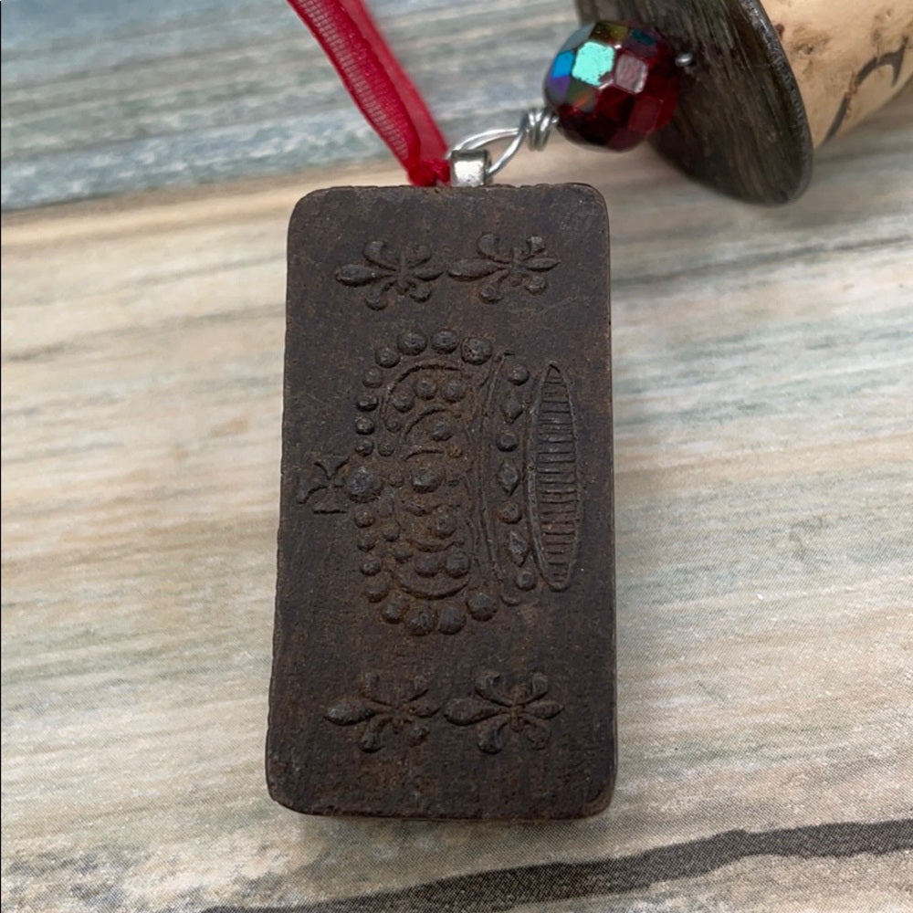 Adorned Crown artisan assemblage wine cork ornament dice domino