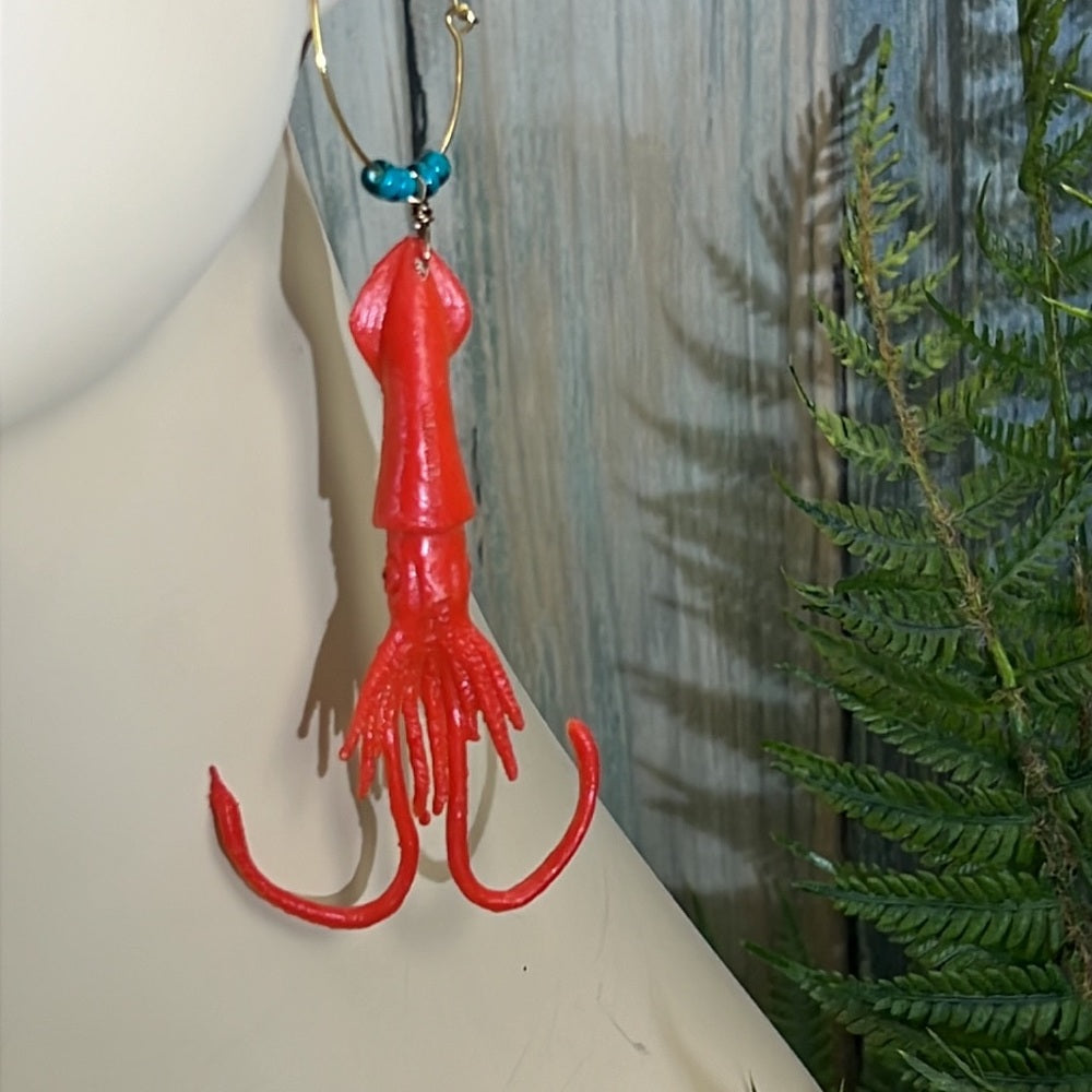 Adorned Crown Artisan Assemblage aquarium collection crab squid earrings