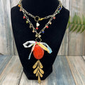 Adorned Crown Artisan Assemblage jasper and gemstone pendant necklace