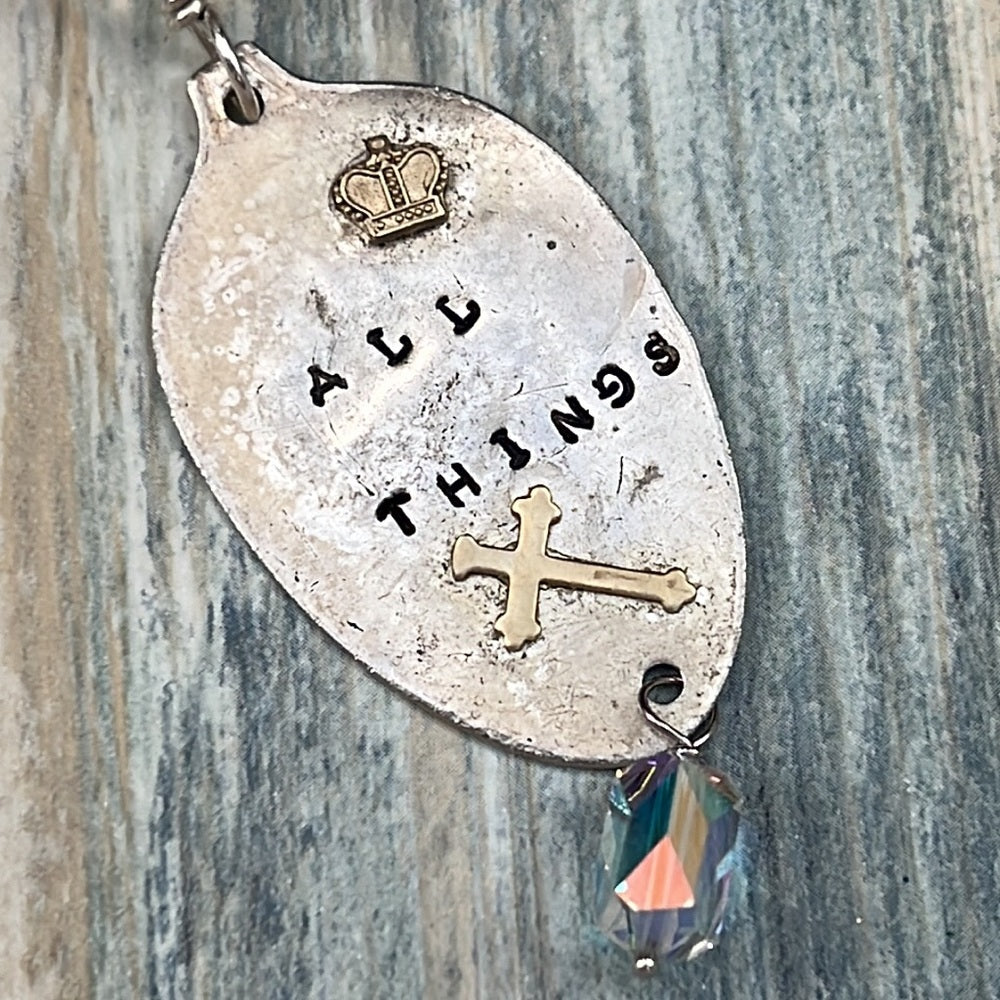 Adorned Crown Artisan Assemblage spoon All Things sterling silver necklace