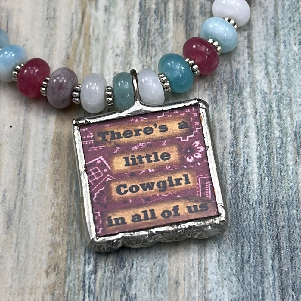 Adorned Crown cowgirl collection theres a cowgirl in all of us jade necklace