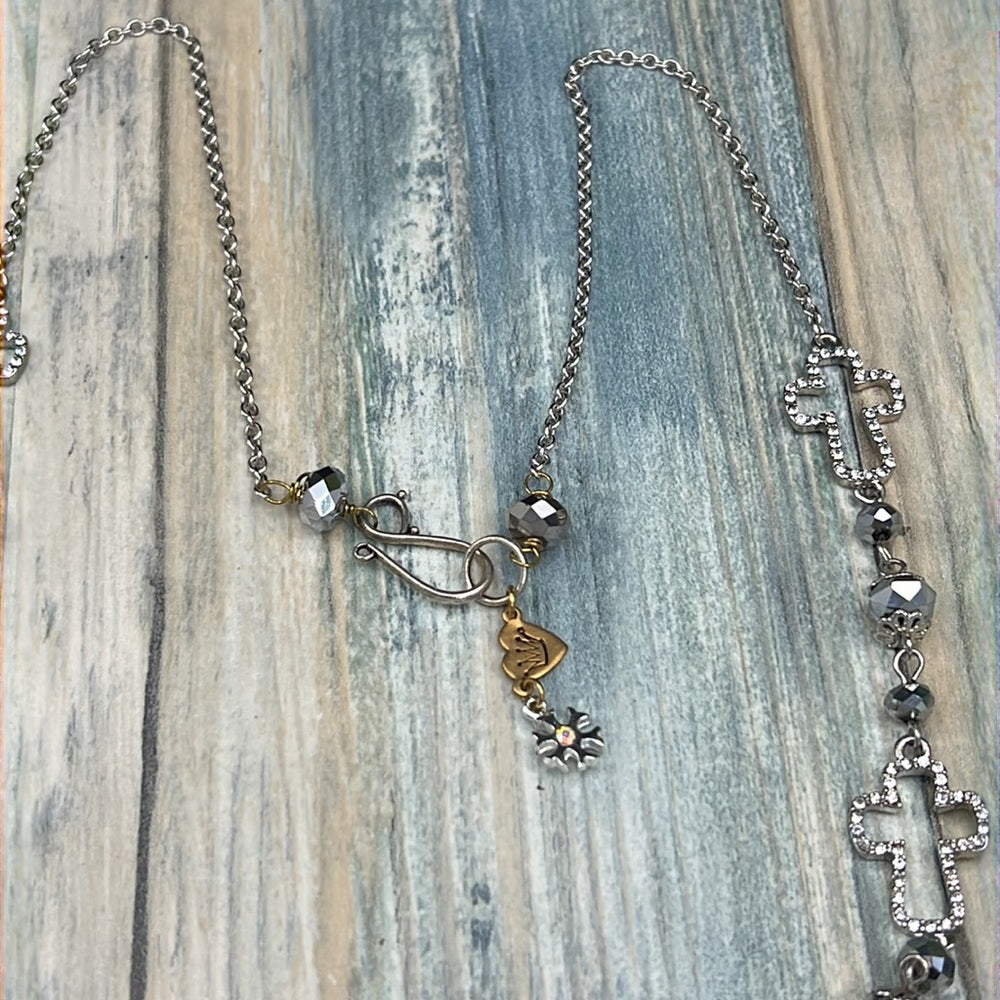 Adorned Crown Artisan Assemblage believe in the joy of Christmas necklace
