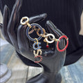 Adorned Crown Jewelry assemblage USA red white blue charm bracelet