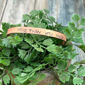 Adorned Crown Artisan stamp texture copper bracelet more than you know