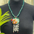 Adorned Crown Jewelry assemblage Christmas let it snow teddy bear necklace