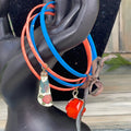 Adorned Crown assemblage blue orange bangles with charms