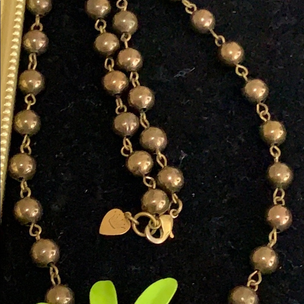Adorned Crown artisan assemblage enamel flower bird cluster necklace