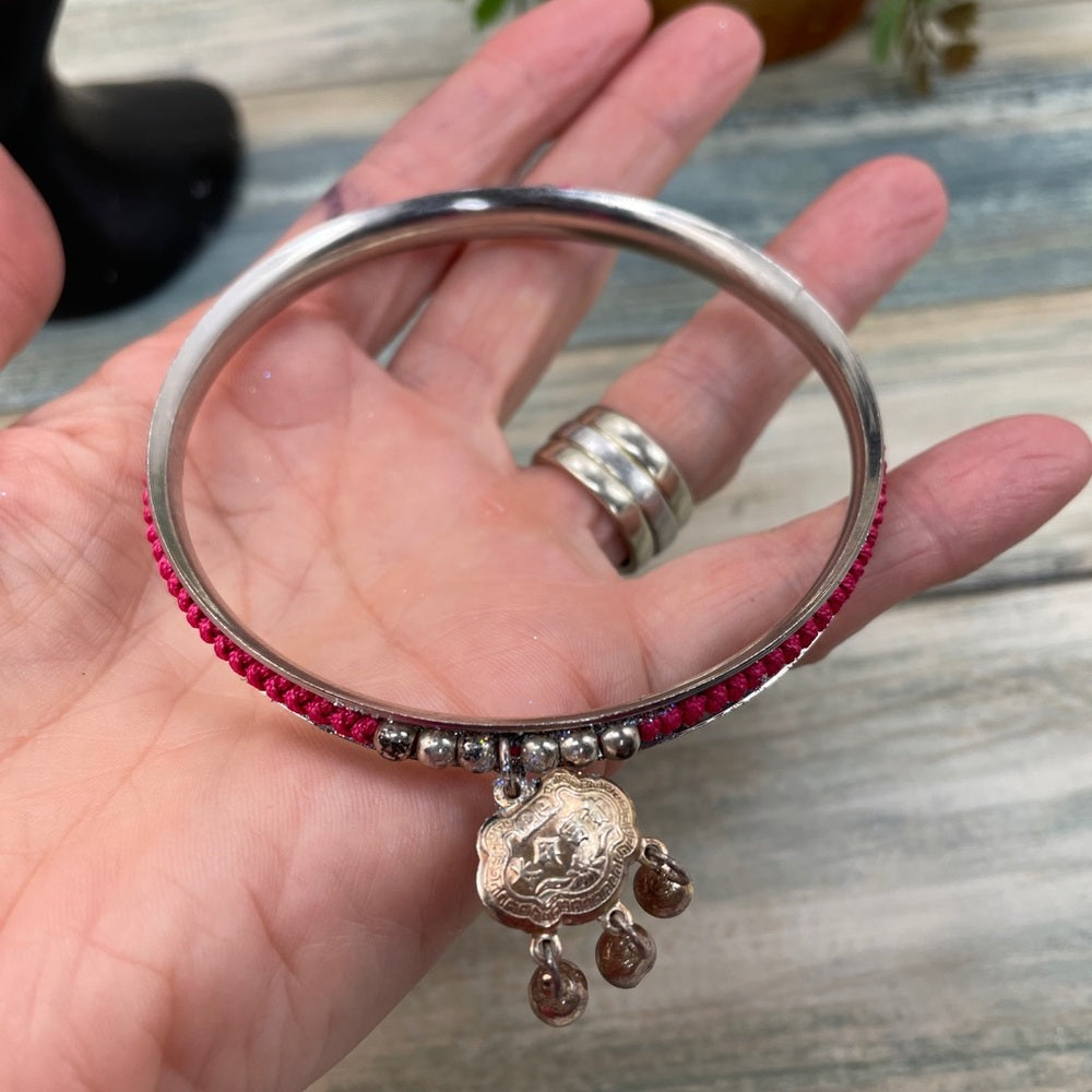 Adorned Crown artisan assemblage moroccan charm bangle bracelet