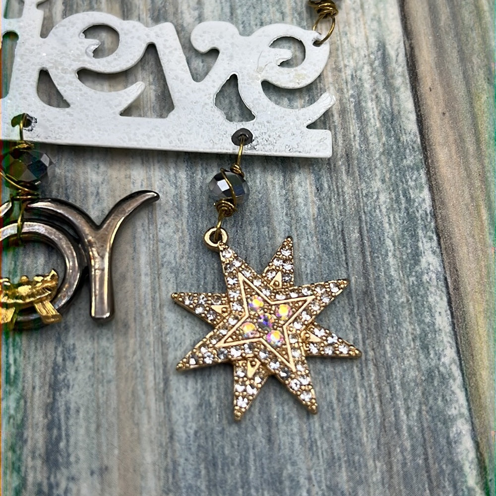 Adorned Crown Artisan Assemblage believe in the joy of Christmas necklace