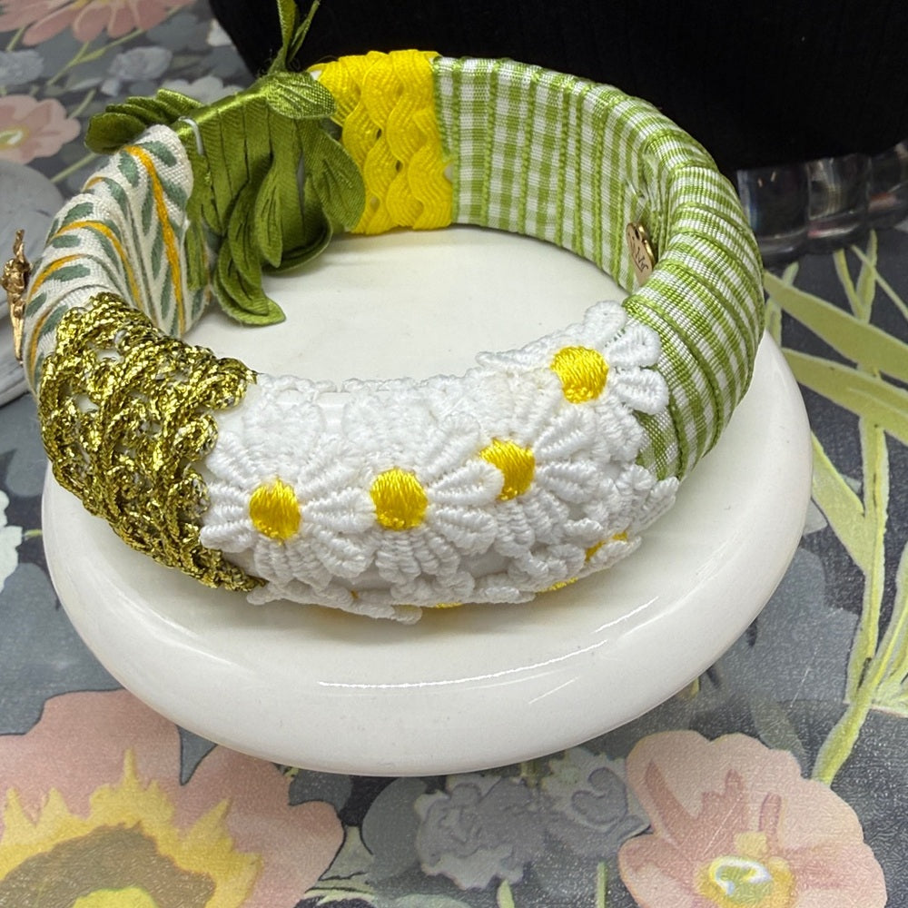 Adorned Crown Jewelry spring fling bee bangle bracelet green yellow
