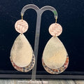 Adorned Crown real/faux leather lightweight statement earrings pink animal