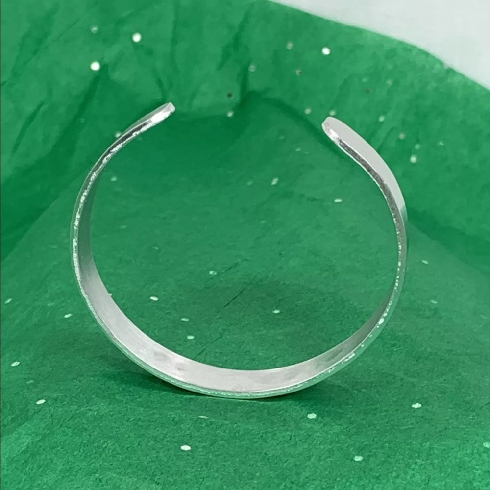 Adorned Crown stamped cuff mama bear pink bracelet