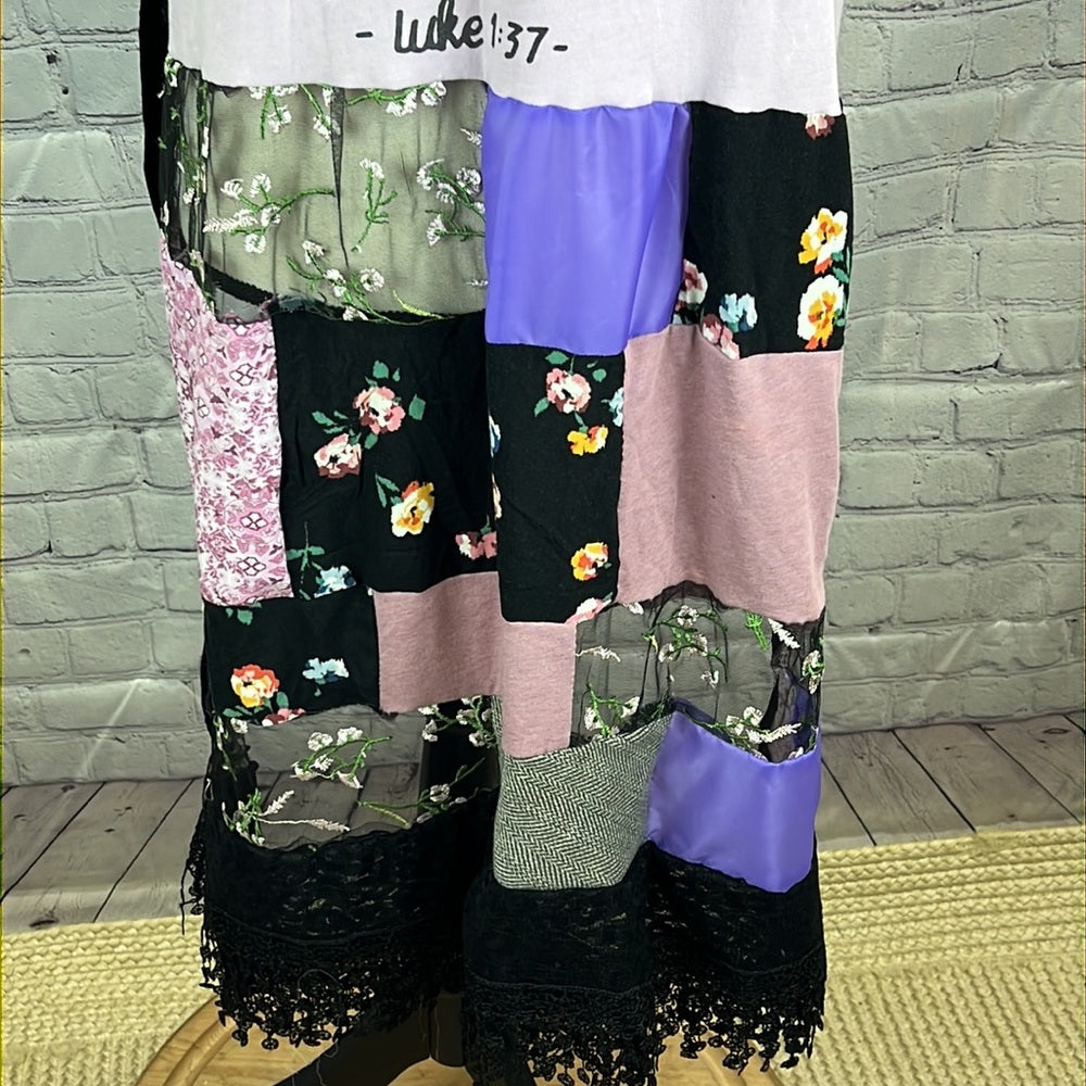 Adorned Crown Artisan Textile open kimono duster faith makes things possible