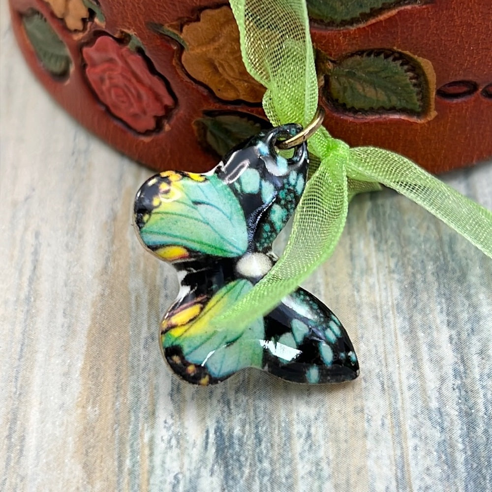 Adorned Crown cowgirl collection butterfly leather cuff bracelet