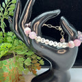 Adorned Crown Jewelry SMILE beaded sterling silver pink rhinestone bracelet