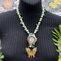 Adorned Crown Jewelry assemblage Pearl Czech glass watch butterfly necklace