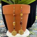 Adorned Crown Jewelry assemblage crystal and glass asymmetrical earrings