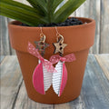 Adorned Crown Jewelry assemblage pink enamel and star earrings