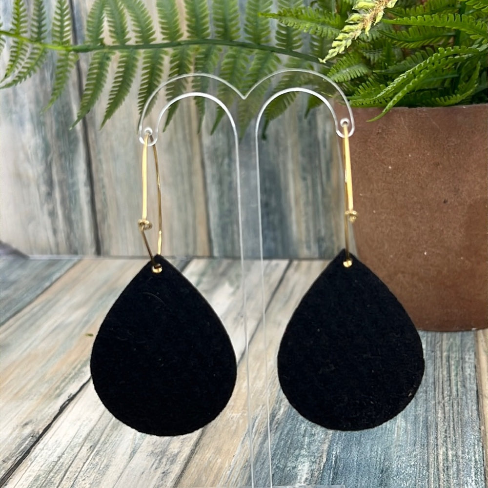 Adorned Crown Artisan Assemblage leather valentine heart bling earrings