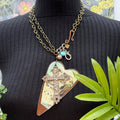 Adorned Crown Jewelry assemblage rusty heart favorite person stmnt necklace