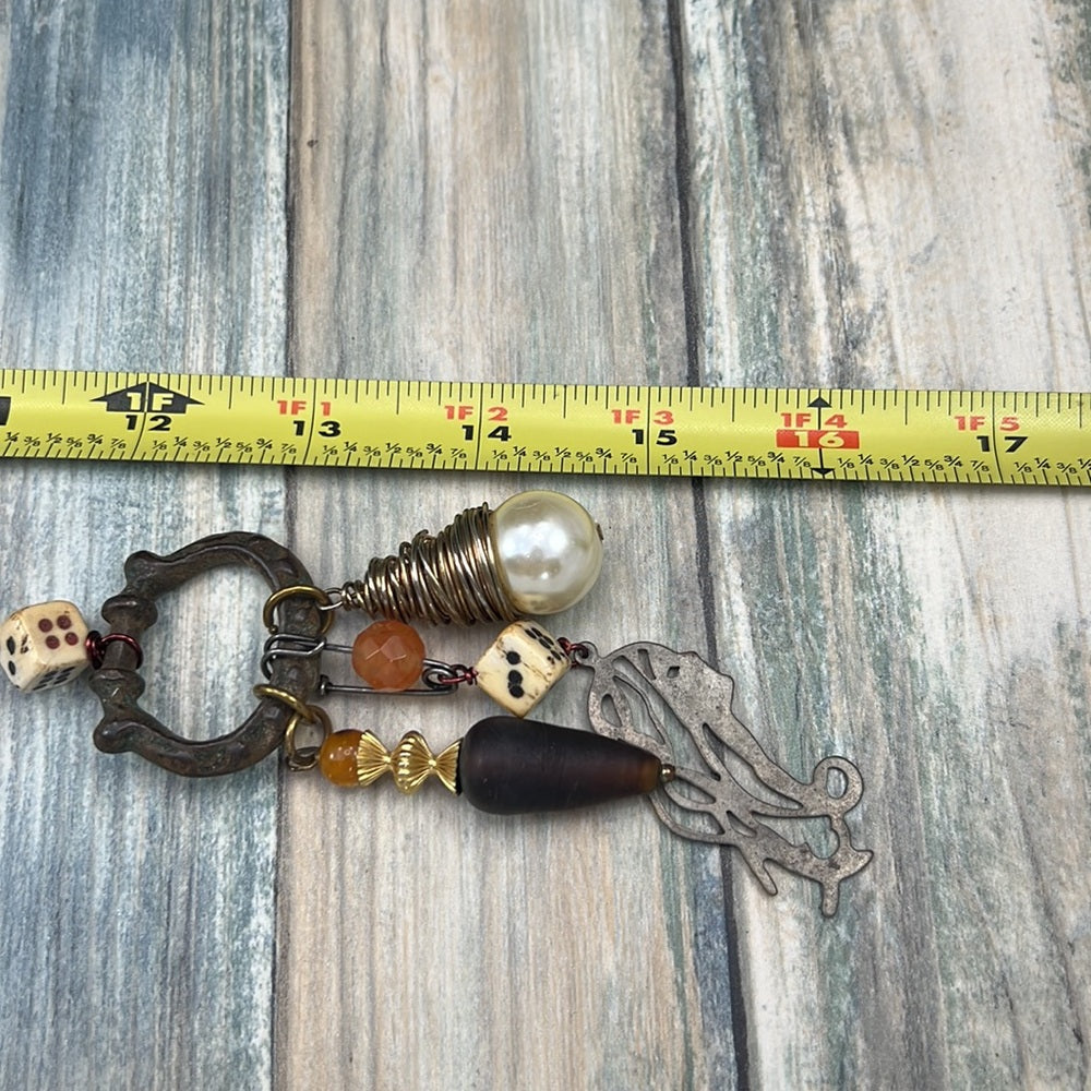Adorned Crown necklace artisan assemblage FOUND objects vintage reclaimed