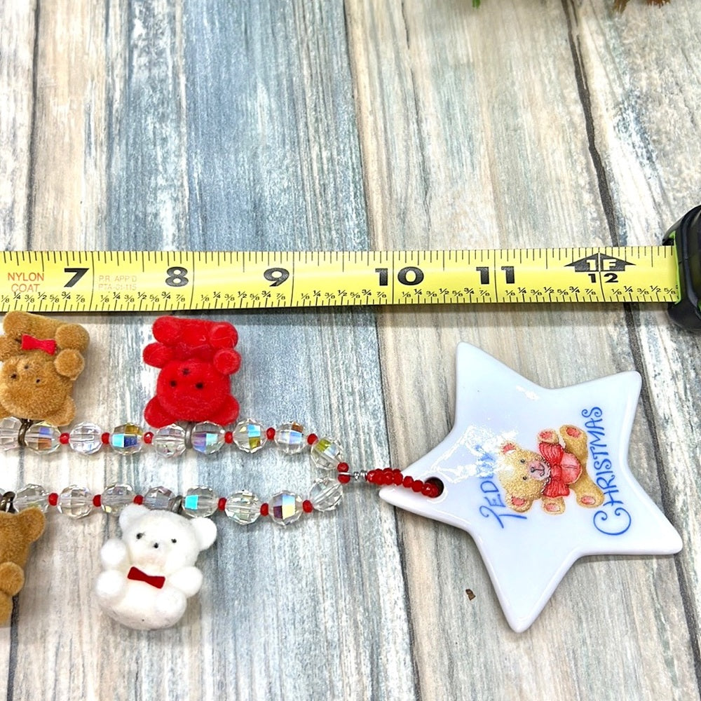 Adorned Crown Jewelry Christmas teddy bear Assemblage statement necklace