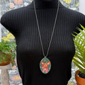 Adorned Crown Jewelry assemblage Christmas deer flat spoon necklace