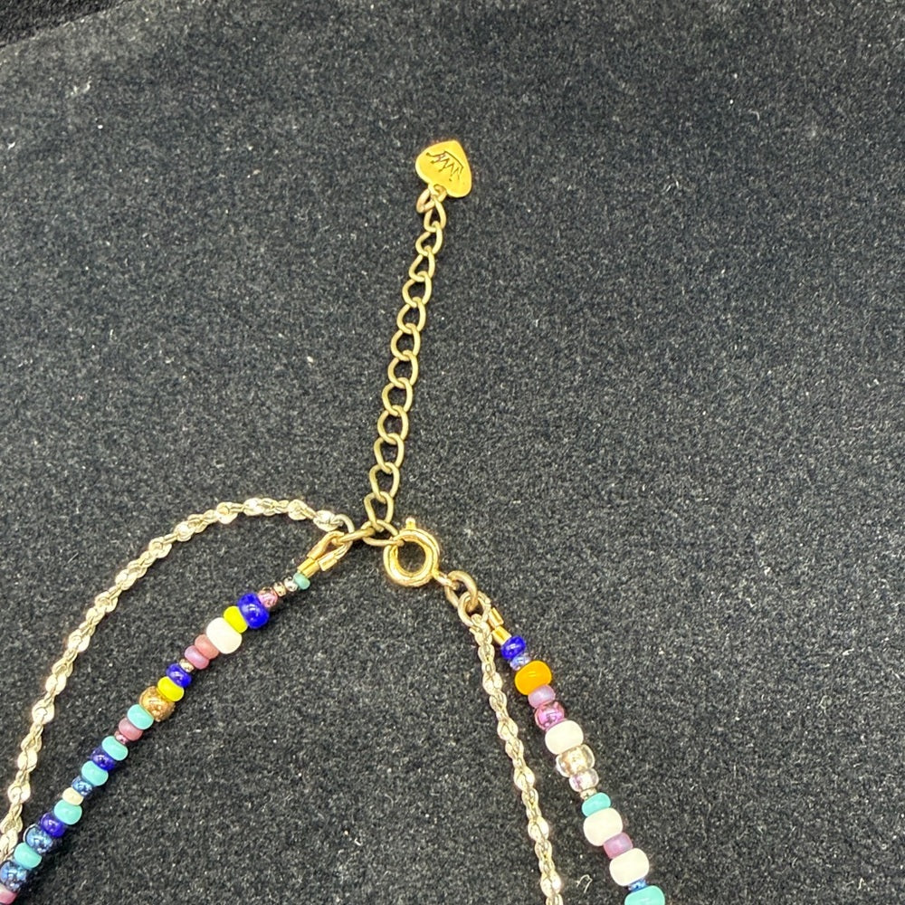 Adorned Crown Jewelry assemblage 2 strand beaded rhinestone pearl necklace