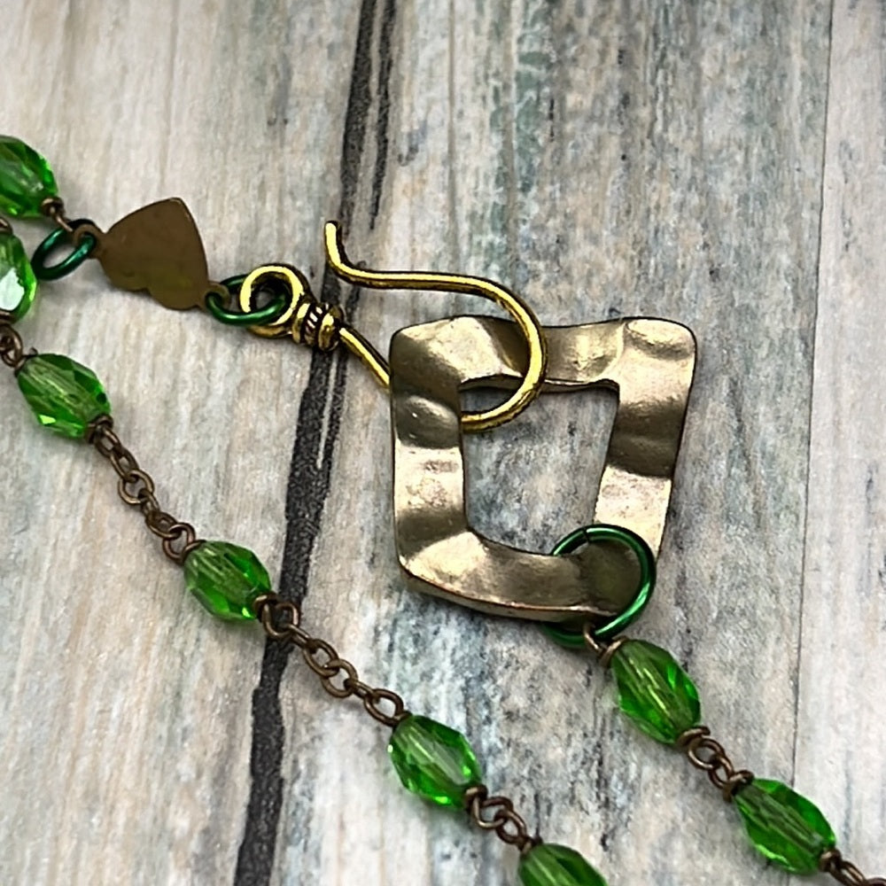 Adorned Crown Artisan Assemblage joy to the world Christmas angel necklace